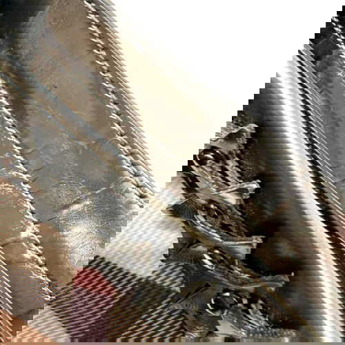 Burberry чанта за рамо употребявана, бежова и сребърна лакова кожа