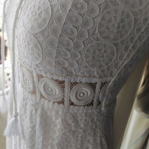 Jean Pascale Lace Dress white new, size S
