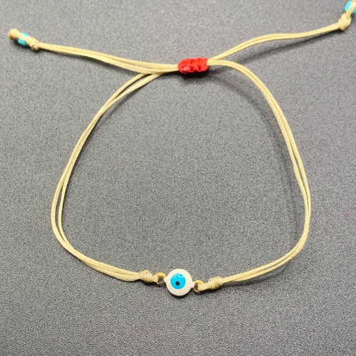 Macrame evil eye bracelet new, adjustable size, handmade