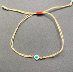 Macrame evil eye bracelet new, adjustable size, handmade