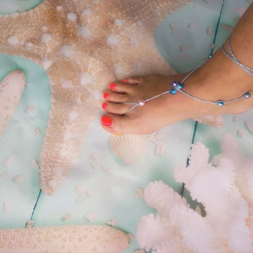Barefoot jewelry for the feet, handmade. Brand new.