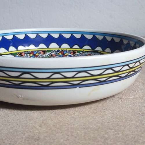 Handmade ceramic bowl Holy Land like new, Armenian art