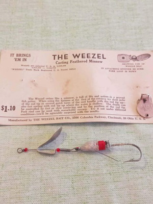 The Weezel Casting Feathered Minnow μεταχειρισμένο σπάνιο τεχνητό δόλωμα