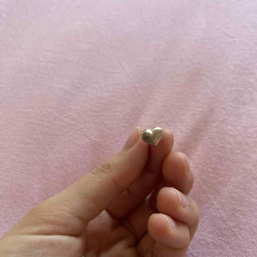 Silver heart earrings like new