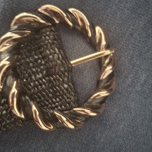Elastic belt, black and gold