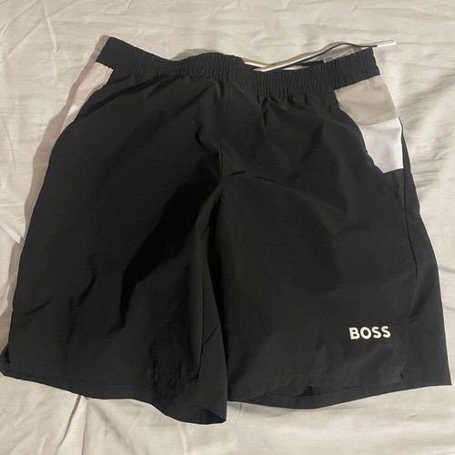 Hugo Boss shorts, black, size M, dri-fit fabric