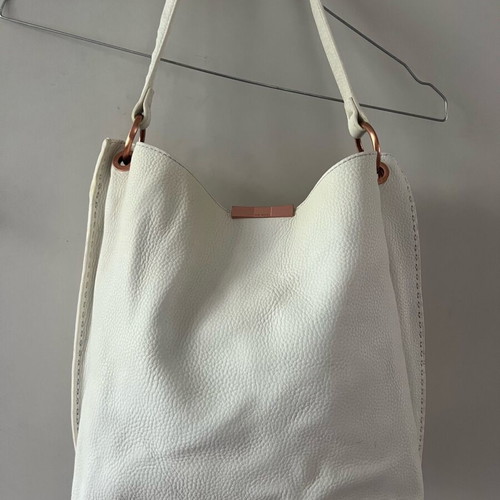 Ted Baker Candiee Soft Grain Leather Tote white like new