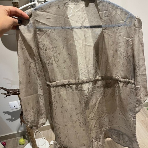C Through tunic shirt used with waist tie transparent