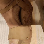 Camel platform sandals size 37 like new