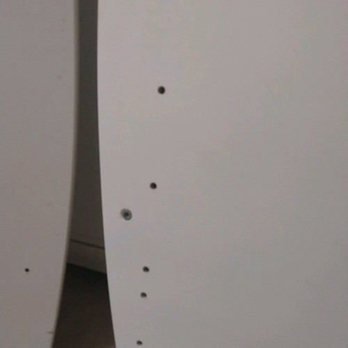 Baby cot used with accessories and fresh sheets