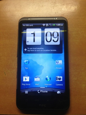 HTC Inspire 4G gray black used with new battery