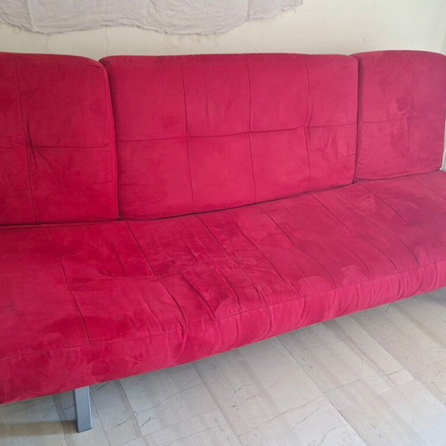 Sofa bed 3-seater by Entos by Sato used, velvet fabric