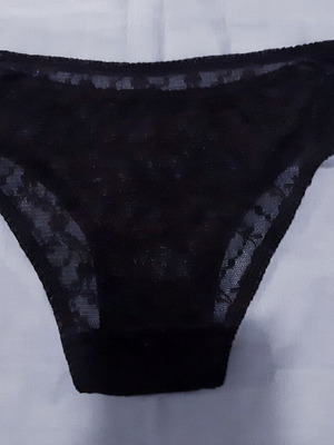 Zara/Ousho black lace elastic panties Medium/Large, new