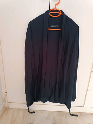 Zara blue cardigan like new with waist tie