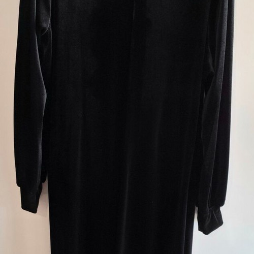 Paul-Christophe Velvet Wrap Dress 3XL New Black