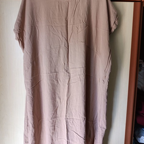 Women's dress linen-like beige one size new