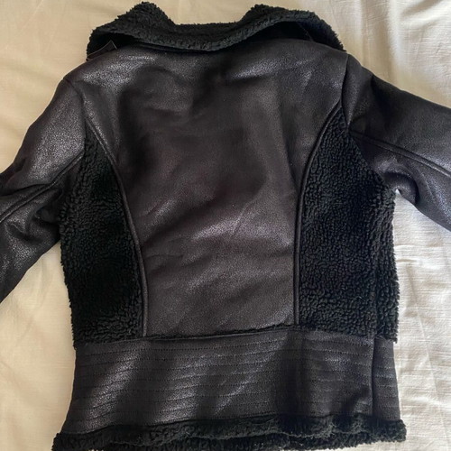 Black mouton jacket medium used