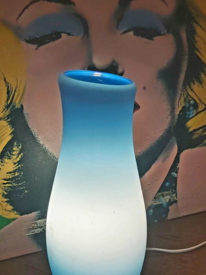 Vintage επιτραπέζιο φωτιστικό IKEA Mylonit Blue σαν καινούργιο από τη δεκαετία του 1990
