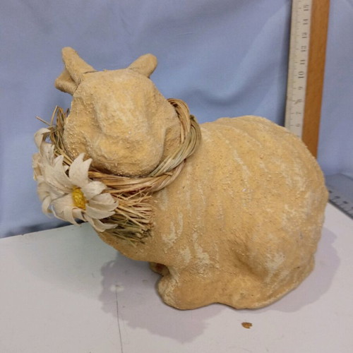 Papier-mâché rabbit and hen set
