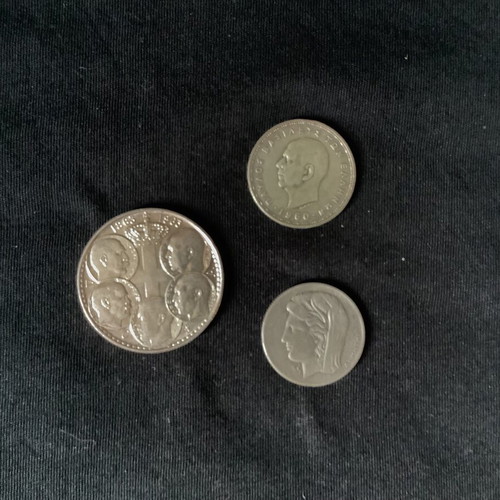 3 Silver Greek Coins 1930-1964 Used