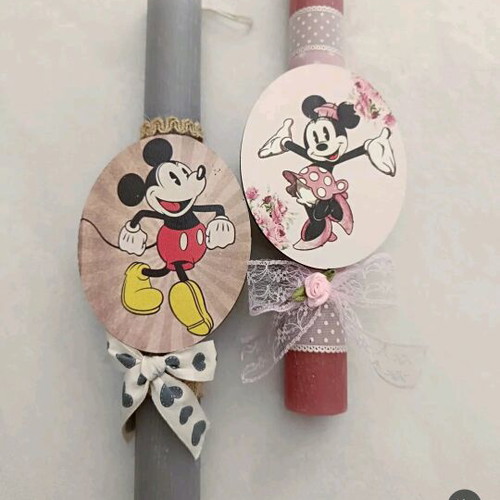 Mickey & Minnie scented candle set new for couple