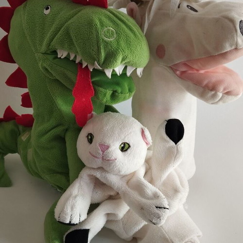 IKEA puppets for puppet theater used, set of 3 pcs