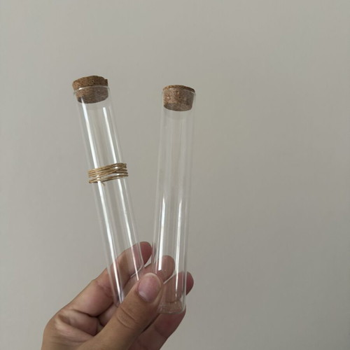 Glass test tubes like new, set of two