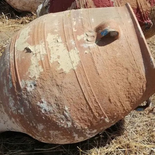 Vintage παλιό κρητικό κεραμικό πιθάρι Γίγας, ύψους 1 μέτρου