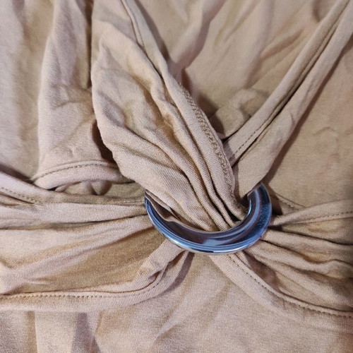Blouse new mustard with buckle, size L
