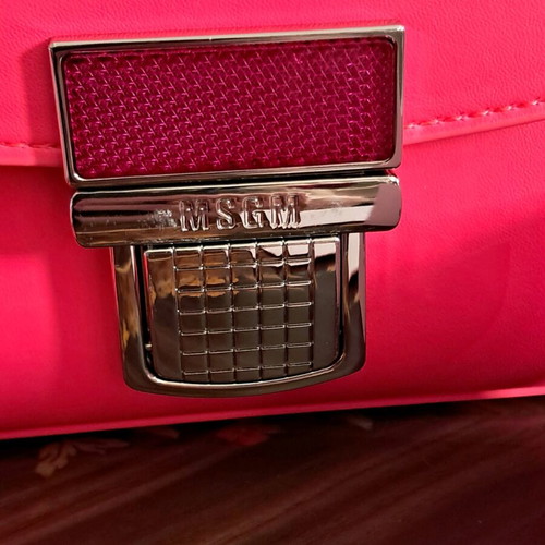 MSGM shoulder bag new, fuchsia with flap and push-clasp