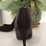 Alta Moda satin pumps with comfortable heel, size 39, black