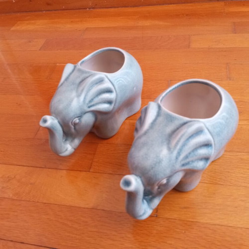 Table decor elephants like new, set of 2