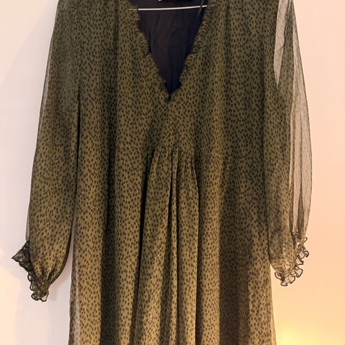 Zara animal print dress with transparent details like new, size M