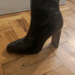 ASOS DESIGN Eloise boots black crinkle patent like new size 37