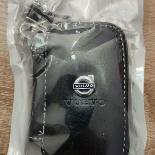 Volvo leather key case, black, new
