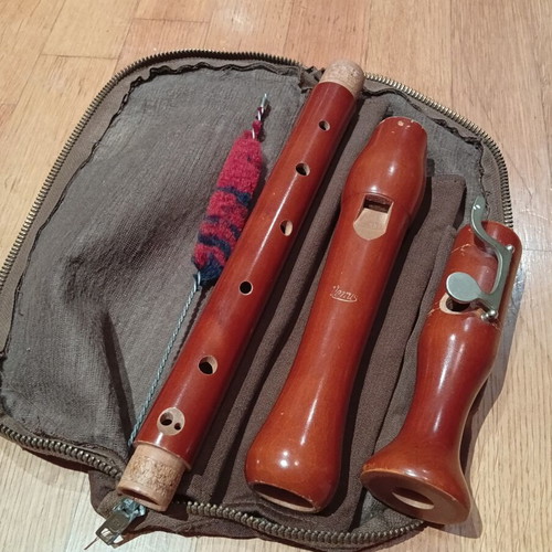 Wooden Flute Venus Vintage 65 cm Used with Original Case