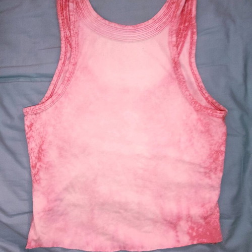 Zara sleeveless top orange tie dye refurbished, cotton, cropped