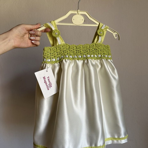 Vanilla Magnolia Boutique Baby Dress 12-18 Months Handmade