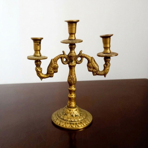 Vintage brass candlesticks set used, sold separately or as set