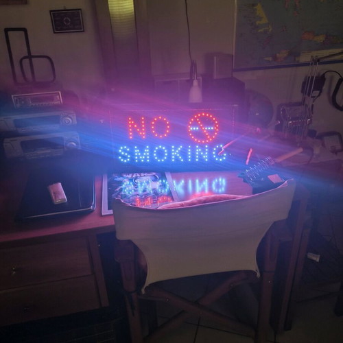 Led No Smoking Sign like new, 50x27 cm