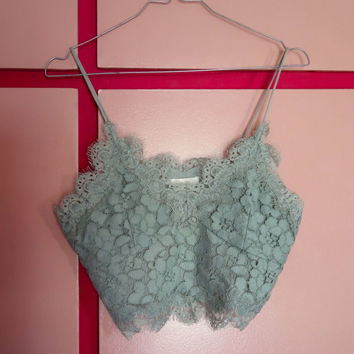 Lace top H&M mint color size Medium like new
