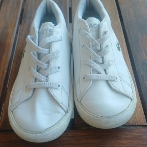 Lacoste kids shoes size 25 white used
