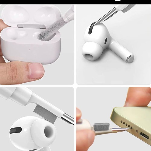 AirPods accessories set with silicone strap and 3-in-1 cleaning pen