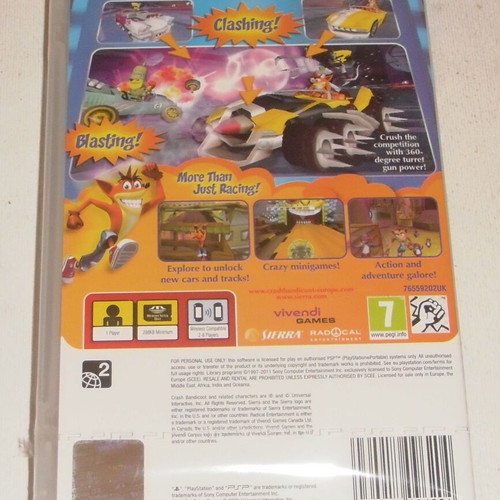 Παιχνίδι Crash Tag Team Racing για PSP καινούργιο, σφραγισμένο
