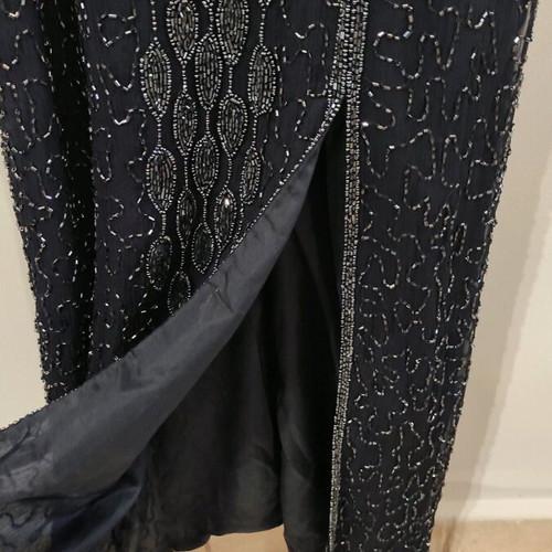 Handmade beaded evening dress women's size L new