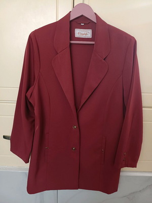 Women's jacket like new, burgundy, size 44