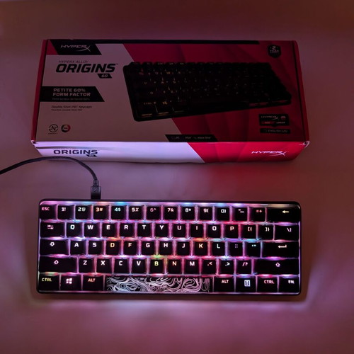 HyperX Alloy Origins 60 Gaming mechanical keyboard 60% used with HyperX Red switches and RGB lighting