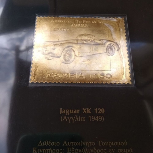 Zambia Auto 100 Gold Stamp Collection 22 Carat like new