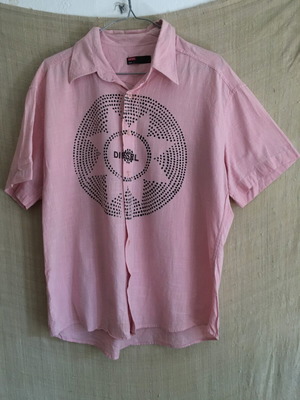Diesel vintage pink summer shirt size L like new
