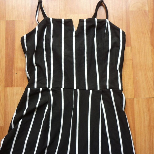 Bershka women's one-piece jumpsuit black and white, like new, small